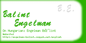 balint engelman business card